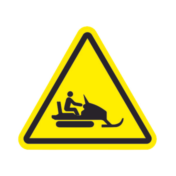 Panneau Triangle PSI Danger Motoneiges TRI-ABS150